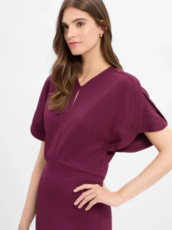 BOSS Damen Midikleid - Denaz in aubergine - Länge: midi