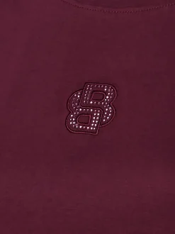 BOSS Damen T-Shirt - Elpha in aubergine - Ärmel: kurzarm