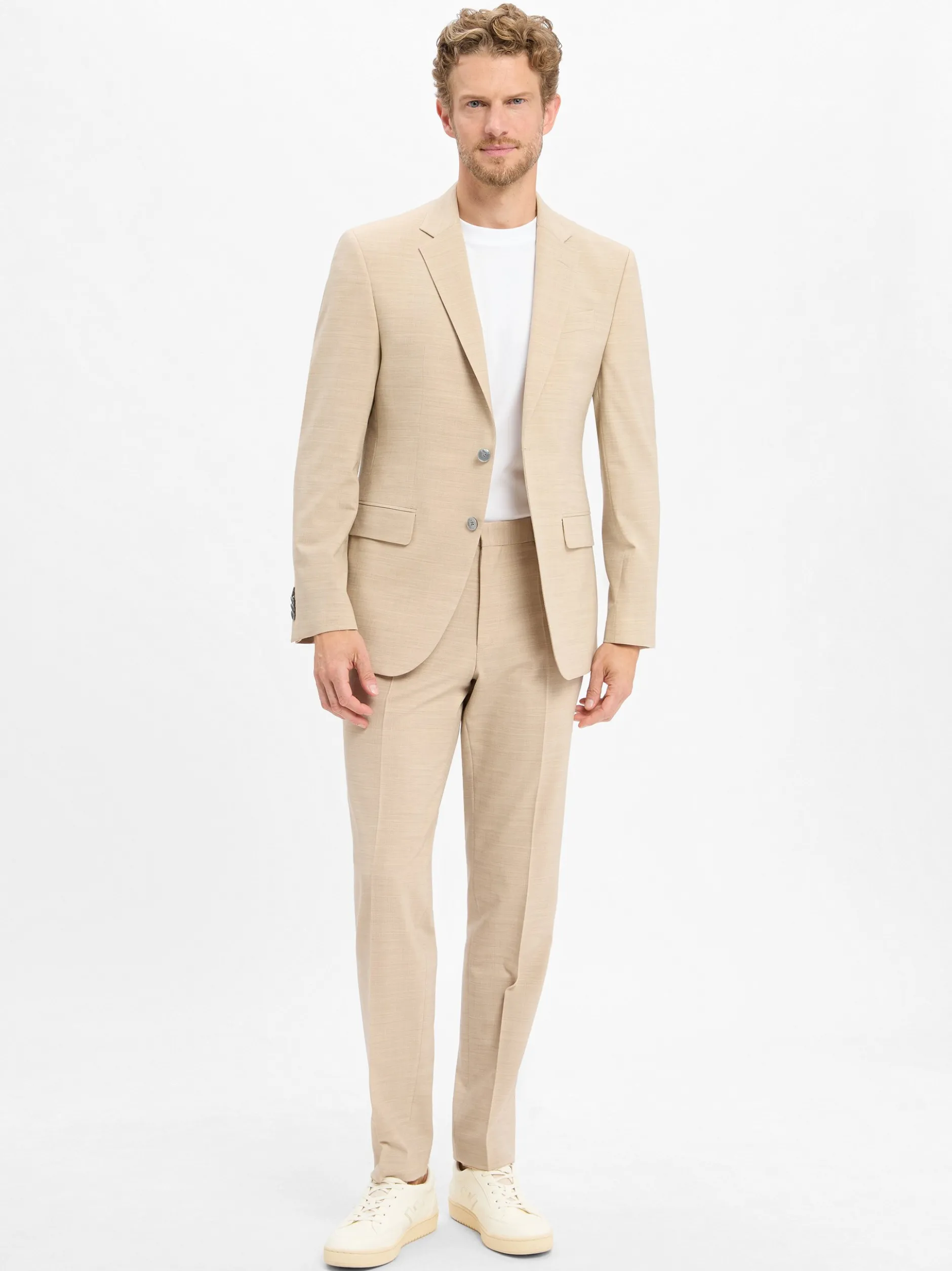 BOSS Herren Baukasten-Hose - Leon in sand