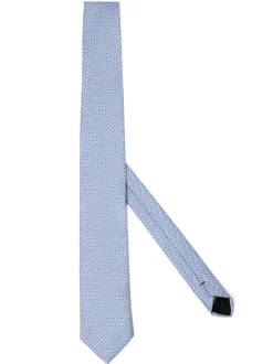 BOSS Herren Krawatte in weiß indigo