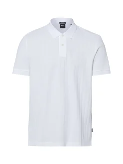 BOSS Herren Poloshirt - Parlay in weiß - Ärmel: kurzarm