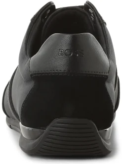 BOSS Herren Sneaker mit Leder-Anteil - Saturn_Lowp_mx A_N in schwarz