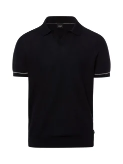 BOSS Herren Strick-Poloshirt - Narciso in marine