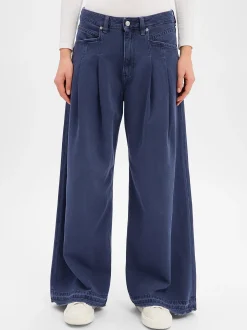 BOSS Orange Damen Baggy-Jeans - Slouchy in indigo