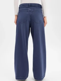 BOSS Orange Damen Baggy-Jeans - Slouchy in indigo