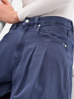 BOSS Orange Damen Baggy-Jeans - Slouchy in indigo