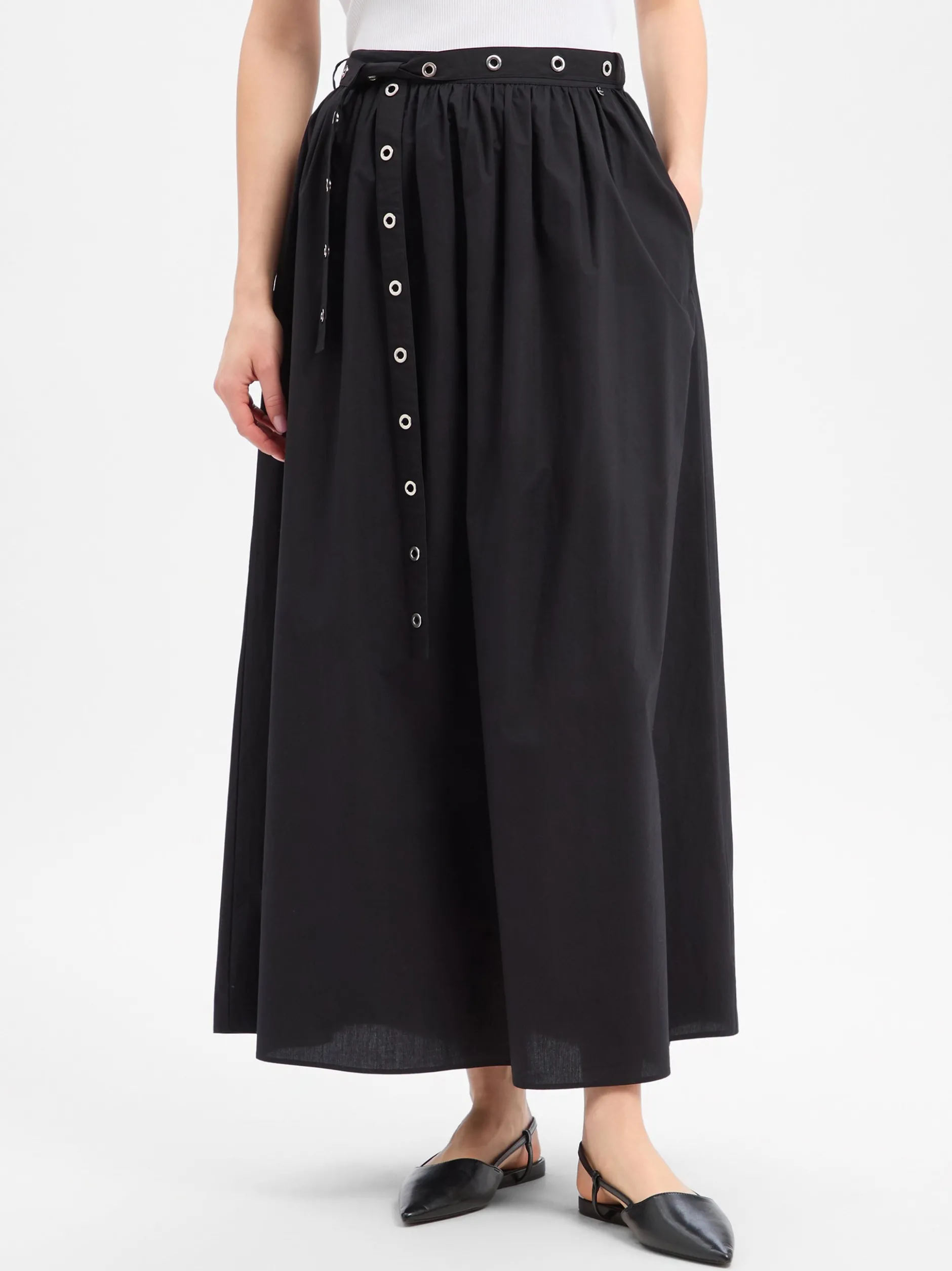 BOSS Orange Damen Maxirock - Vidol in schwarz