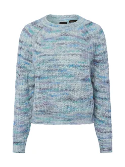 BOSS Orange Damen Pullover mit Alpaka-Anteil - Fiambella in aqua mehrfarbig