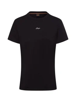 BOSS Orange Damen T-Shirt - C_Elogo_5-s in schwarz