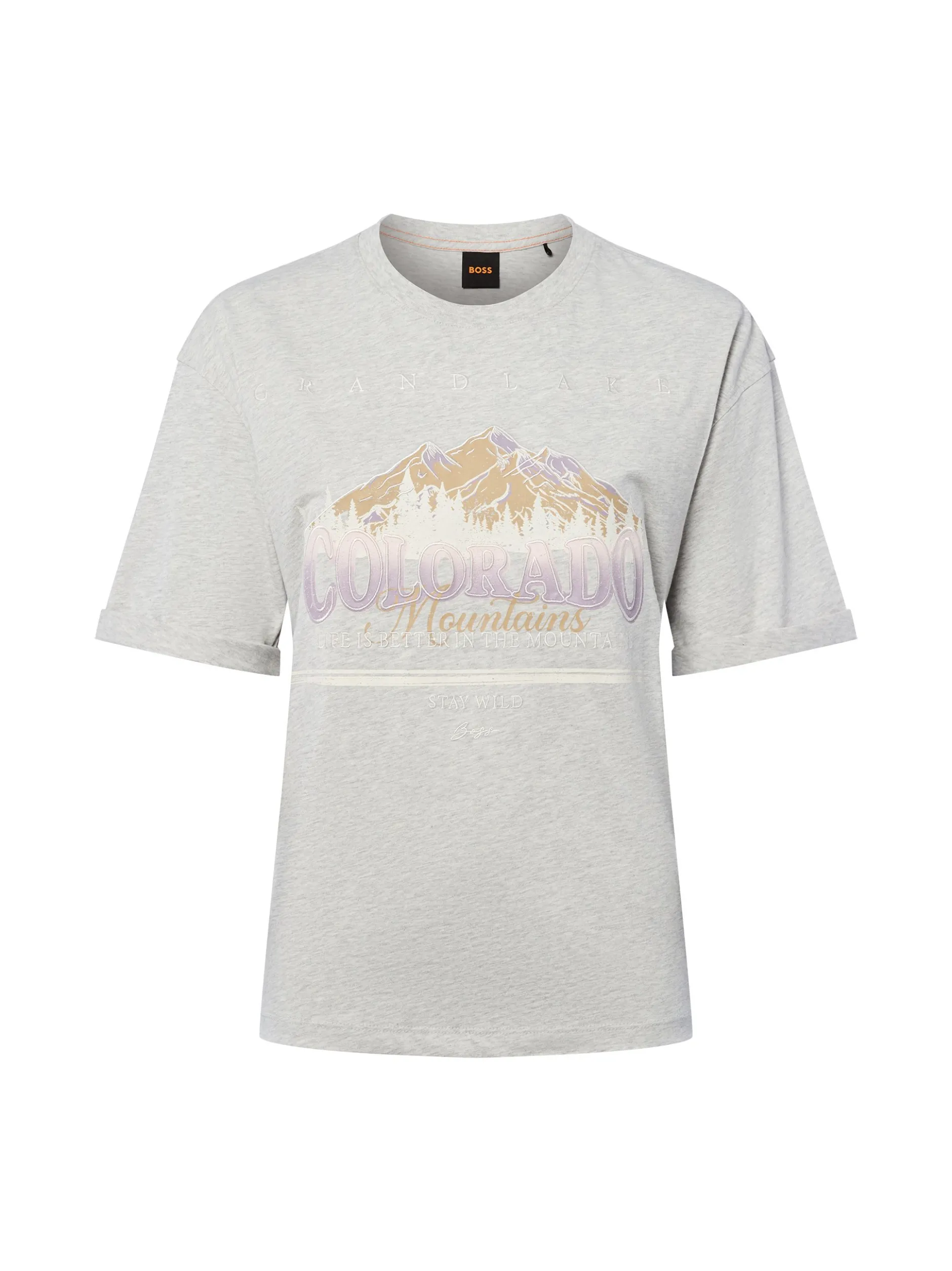 BOSS Orange Damen T-Shirt - Evi in hellgrau flieder