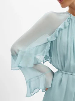 BOSS Orange Damen Volantkleid - Dredia in aqua
