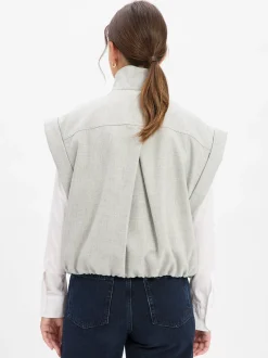 BOSS Orange Damen Weste - Jaflesti in hellgrau