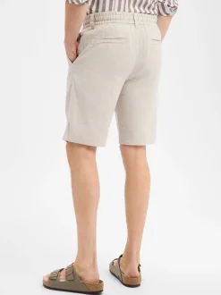 BOSS Orange Herren Bermuda mit Leinen-Anteil - Chino_Tapered_DS_3S in beige