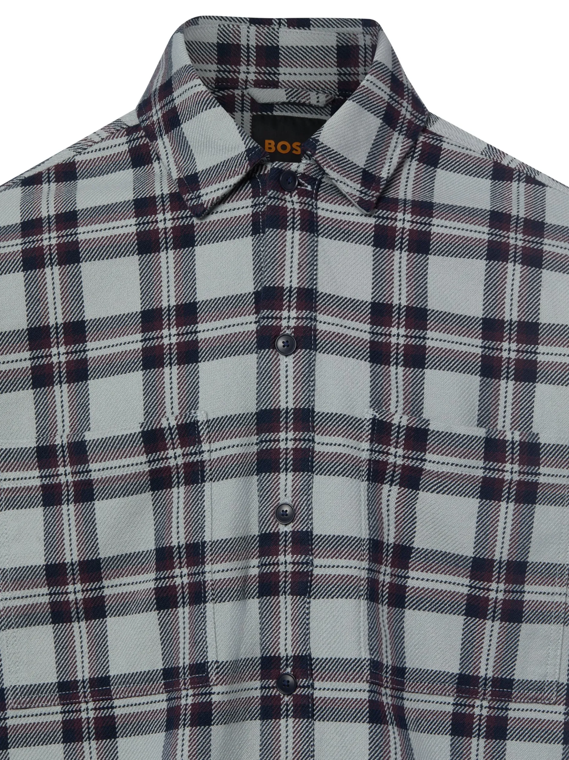 BOSS Orange Herren Freizeithemd - Locky in grau schwarz