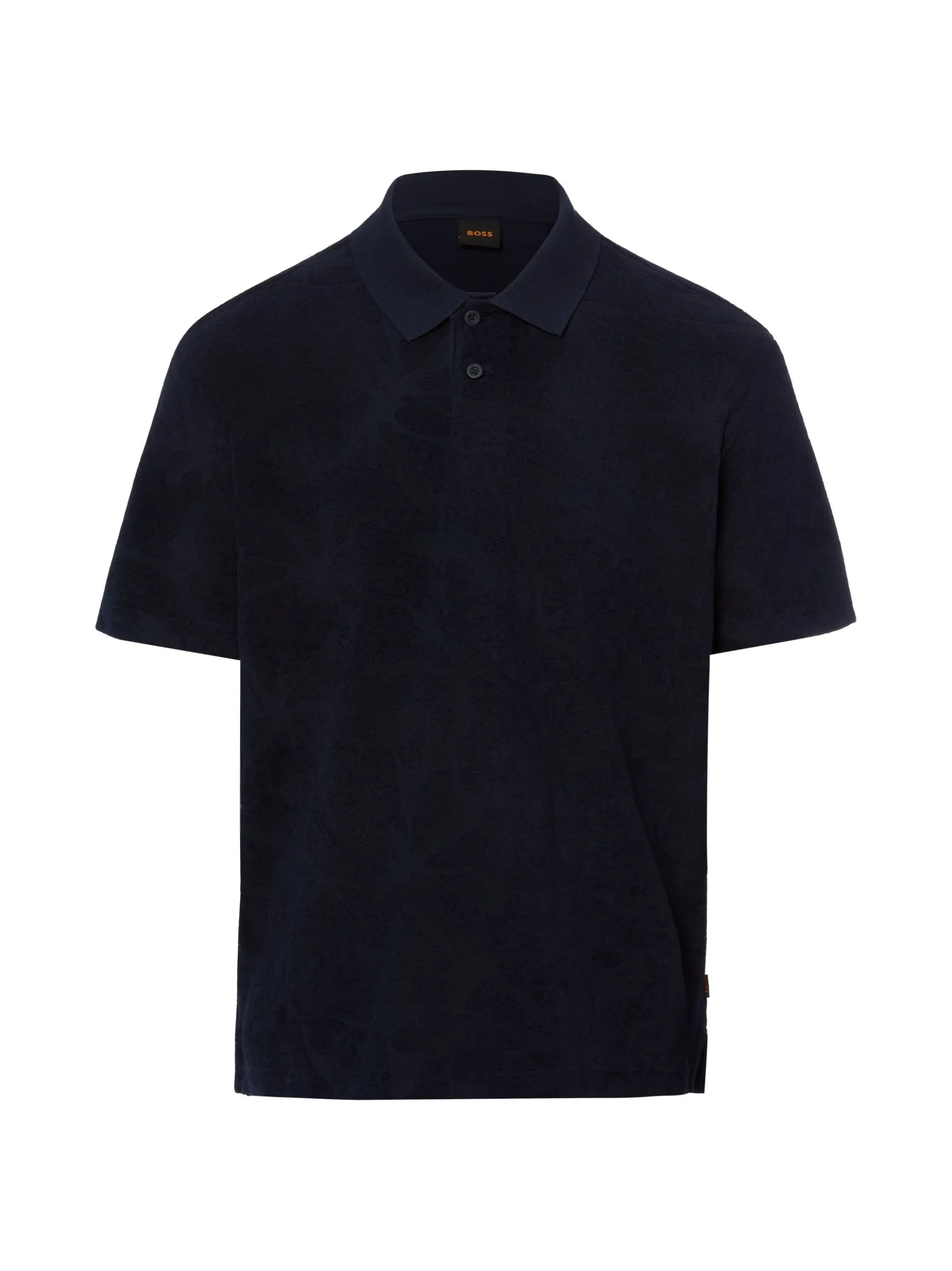 BOSS Orange Herren Frottee-Poloshirt - Pe_Flower in marine