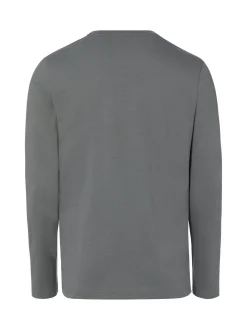 BOSS Orange Herren Langarmshirt - Tacks in grau