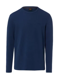 BOSS Orange Herren Langarmshirt - Tempesto in marine