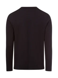 BOSS Orange Herren Langarmshirt - Tacks in schwarz