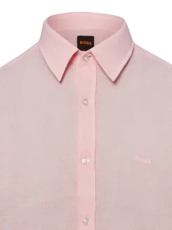 BOSS Orange Herren Leinenhemd - Relegant in rosa