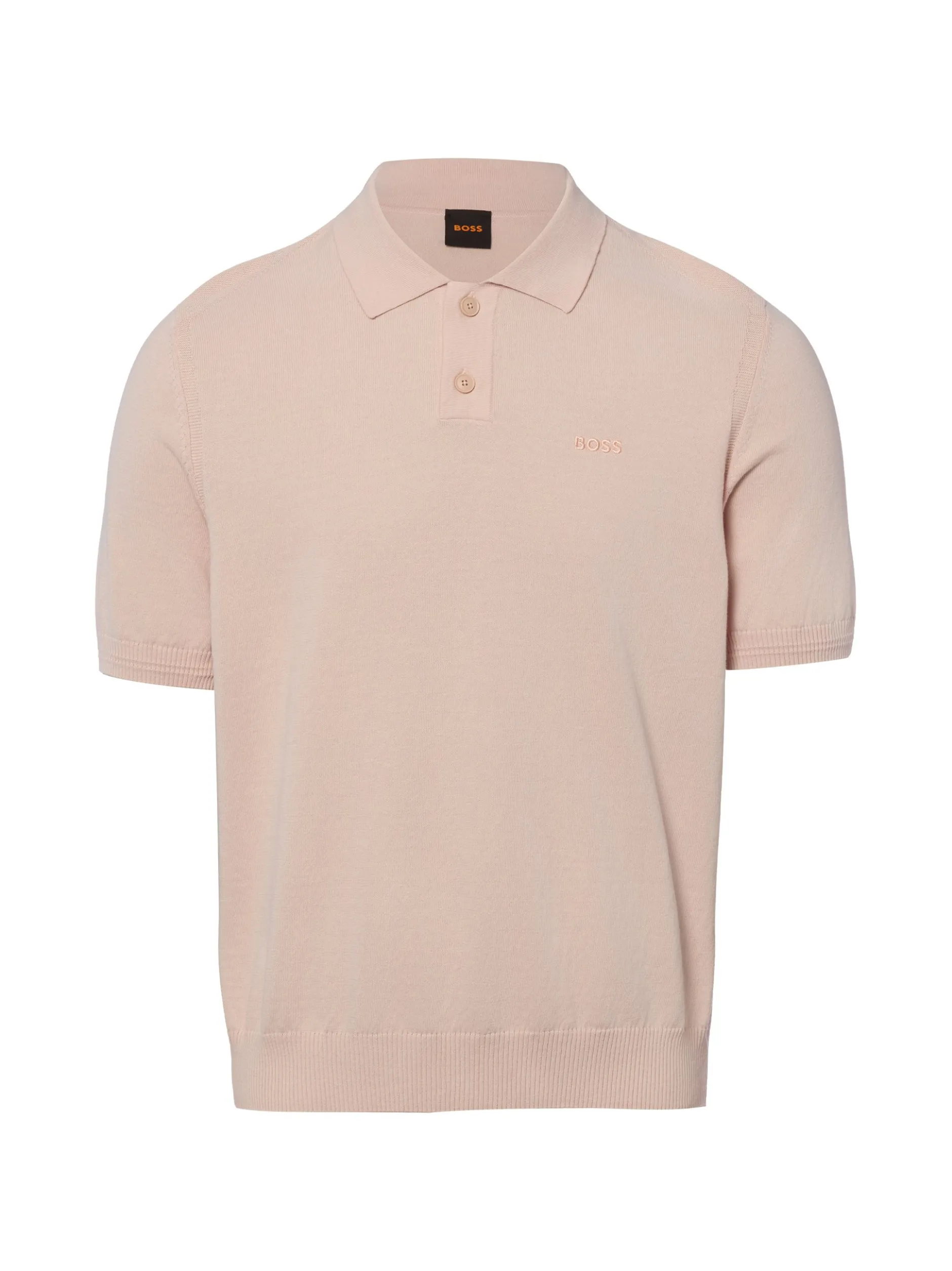 BOSS Orange Herren Strick-Poloshirt - Asac in nude