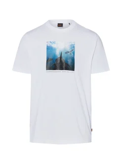 BOSS Orange Herren T-Shirt - Creature in weiß blau