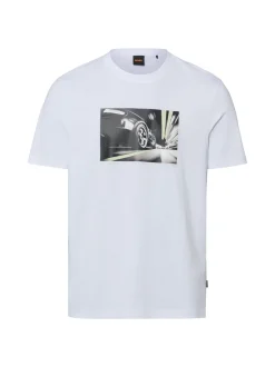 BOSS Orange Herren T-Shirt - Te_Motors in weiß