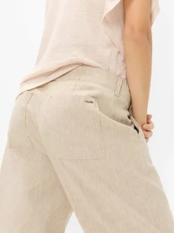 BRAX Damen Hose mit Leinen-Anteil - Maine in beige gold
