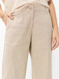 BRAX Damen Hose mit Leinen-Anteil - Maine in beige gold