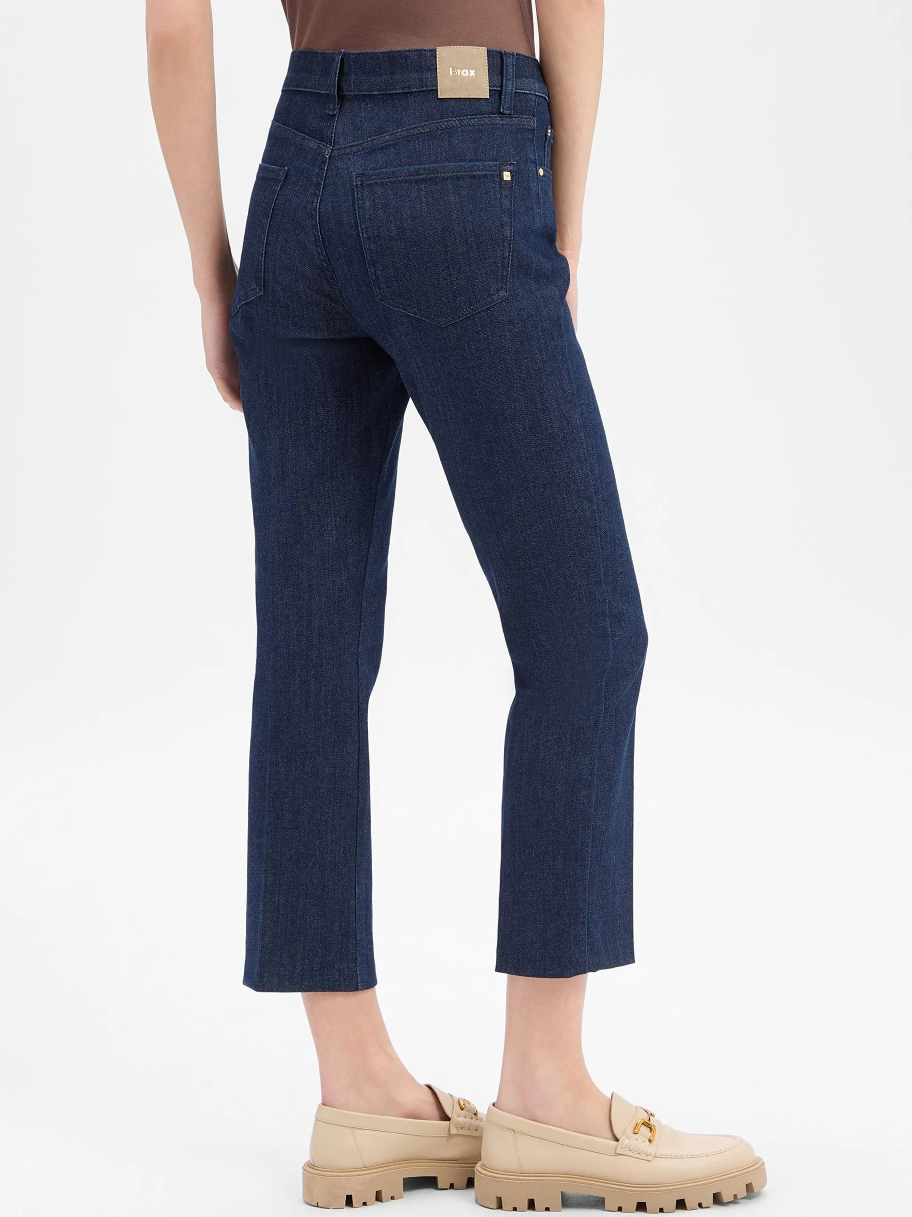BRAX Damen Jeans in dark stone - Länge: verkürzt
