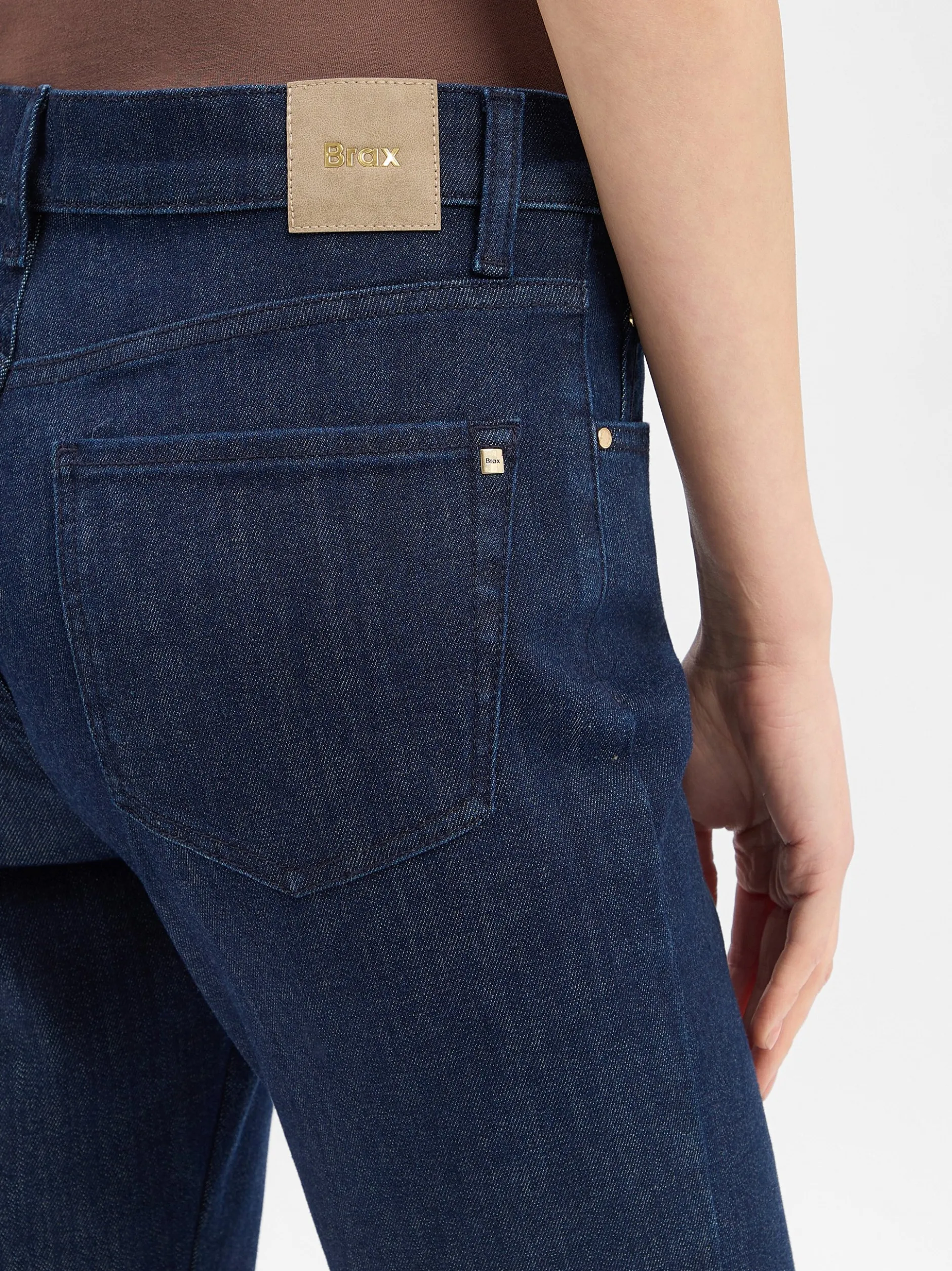 BRAX Damen Jeans in dark stone - Länge: verkürzt
