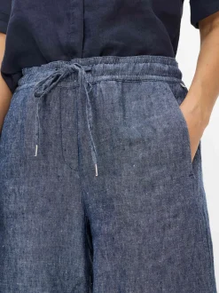 BRAX Damen Leinenhose - Farina in indigo - Länge: lang