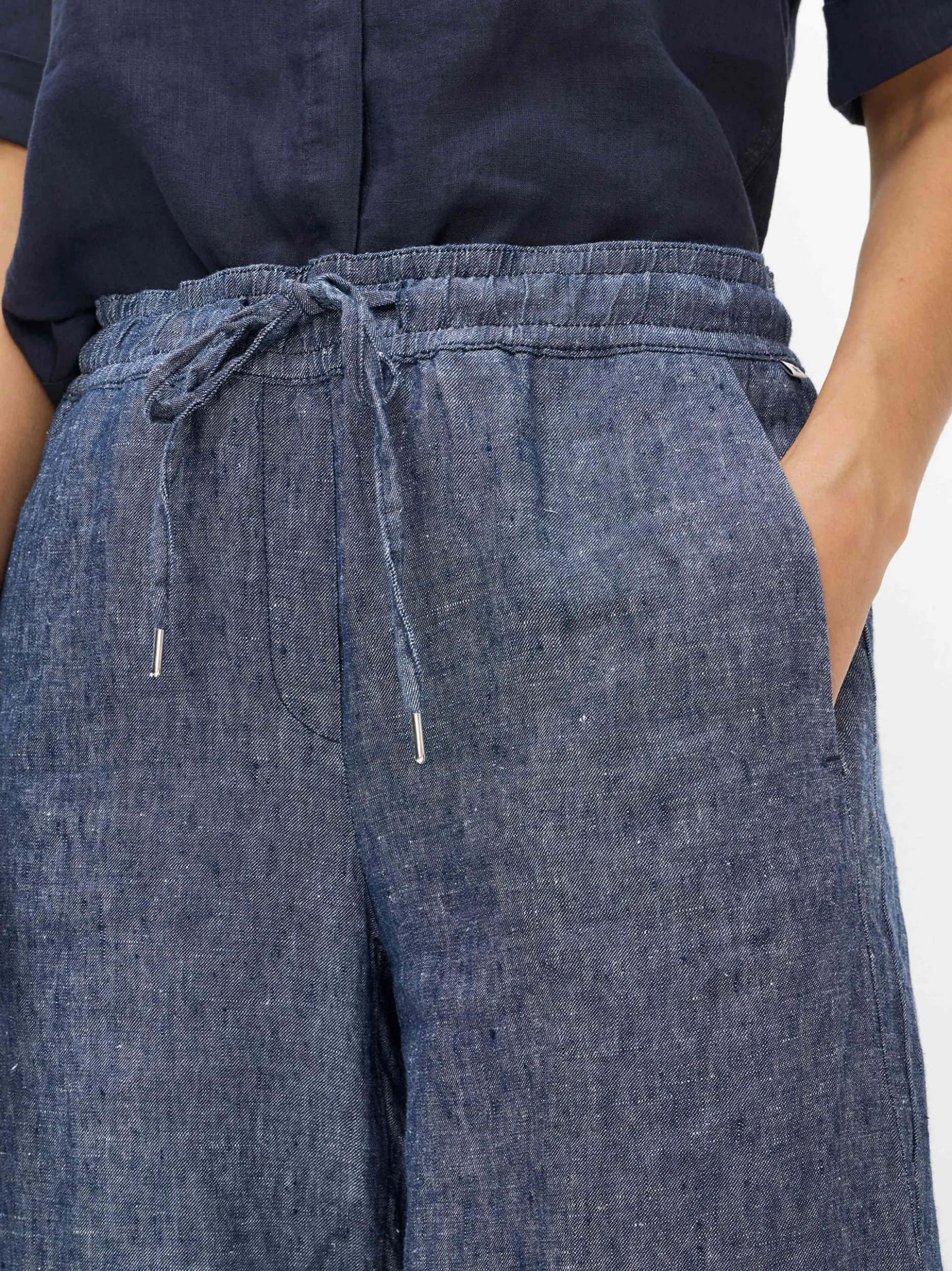 BRAX Damen Leinenhose - Farina in indigo - Länge: lang