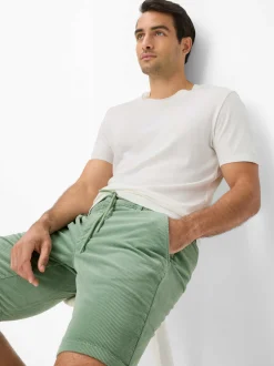 BRAX Herren Cord-Shorts - Balu CK in grün - Länge: kurz