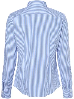 brookshire Damen Bluse in hellblau weiß - Ärmel: langarm