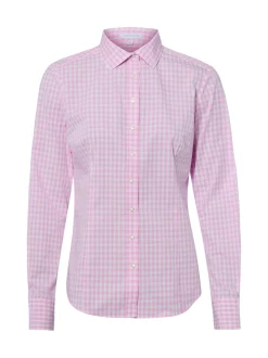 brookshire Damen Hemdbluse in rosa weiß - Ärmel: langarm