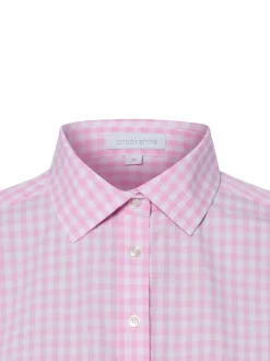 brookshire Damen Hemdbluse in rosa weiß - Ärmel: langarm