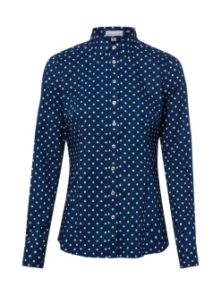 brookshire Damen Hemdbluse in indigo weiß