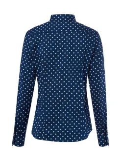 brookshire Damen Hemdbluse in indigo weiß