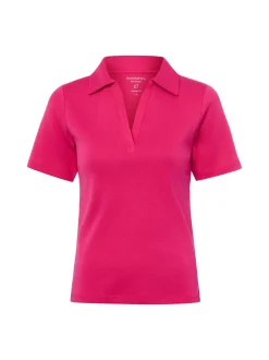 brookshire Damen Poloshirt in himbeer - Ärmel: kurzarm