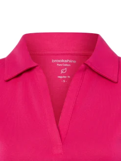 brookshire Damen Poloshirt in himbeer - Ärmel: kurzarm