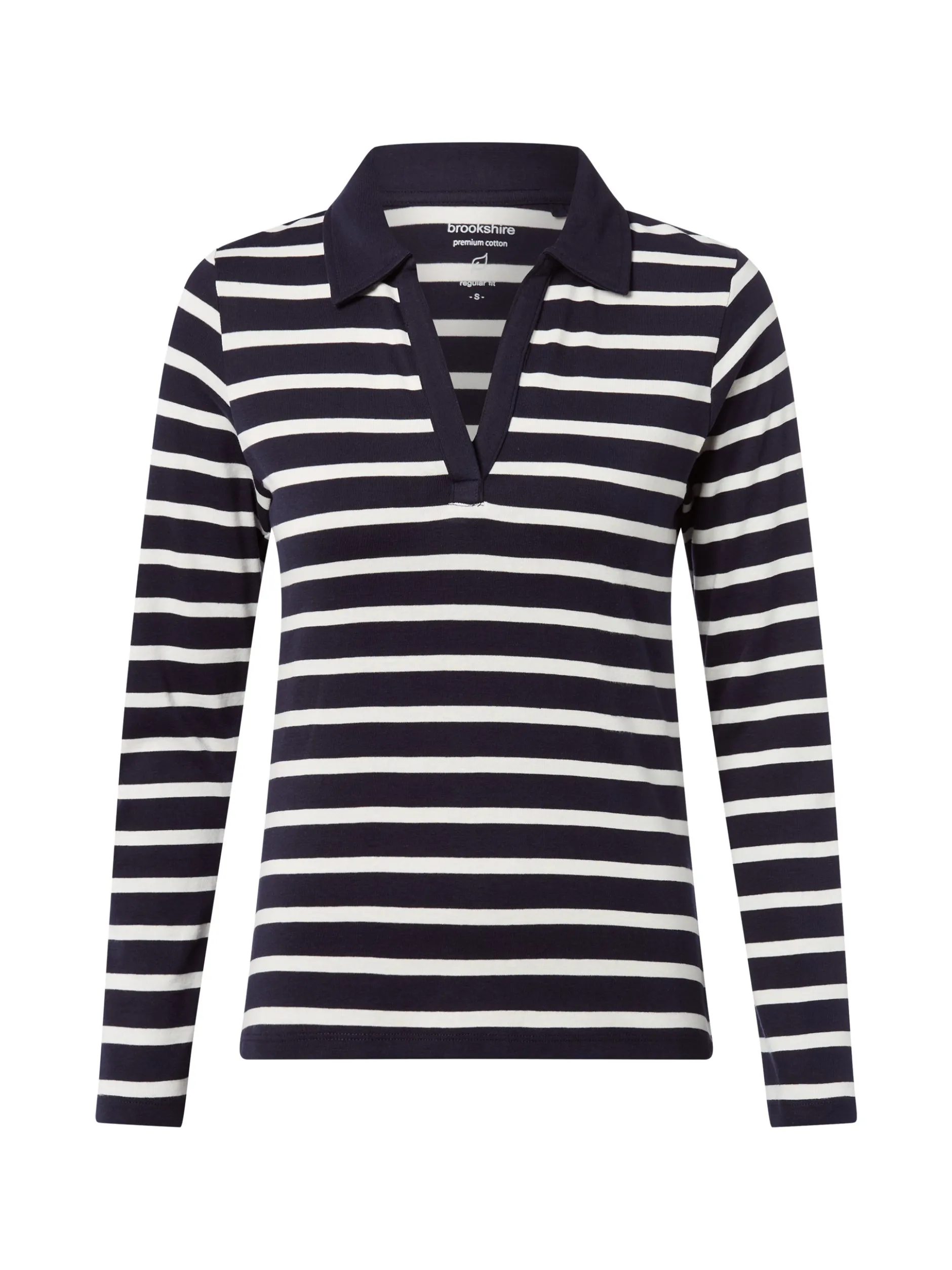 brookshire Damen Poloshirt in marine weiß