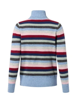 brookshire Damen Rollkragenpullover aus Wolle in hellblau mehrfarbig