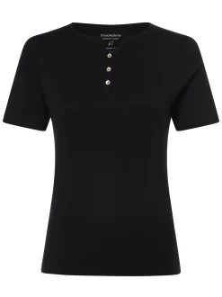 brookshire Damen T-Shirt in marine - Ausschnitt: Henley