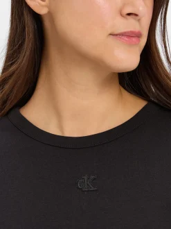 Calvin Klein Jeans Damen Jerseykleid in schwarz