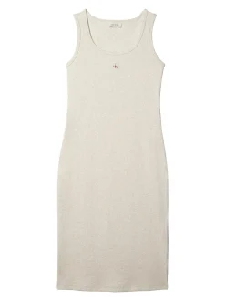 Calvin Klein Jeans Damen Jerseykleid in hellgrau