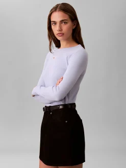 Calvin Klein Jeans Damen Langarmshirt in hellblau
