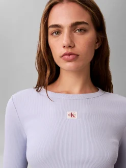 Calvin Klein Jeans Damen Langarmshirt in hellblau