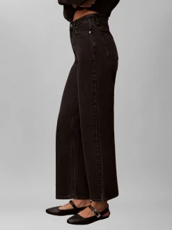 Calvin Klein Jeans Damen Mom Jeans - Barrel in schwarz