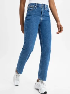 Calvin Klein Jeans Damen Straight Jeans in light stone