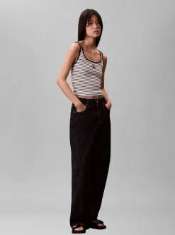 Calvin Klein Jeans Damen Tanktop in schwarz weiß